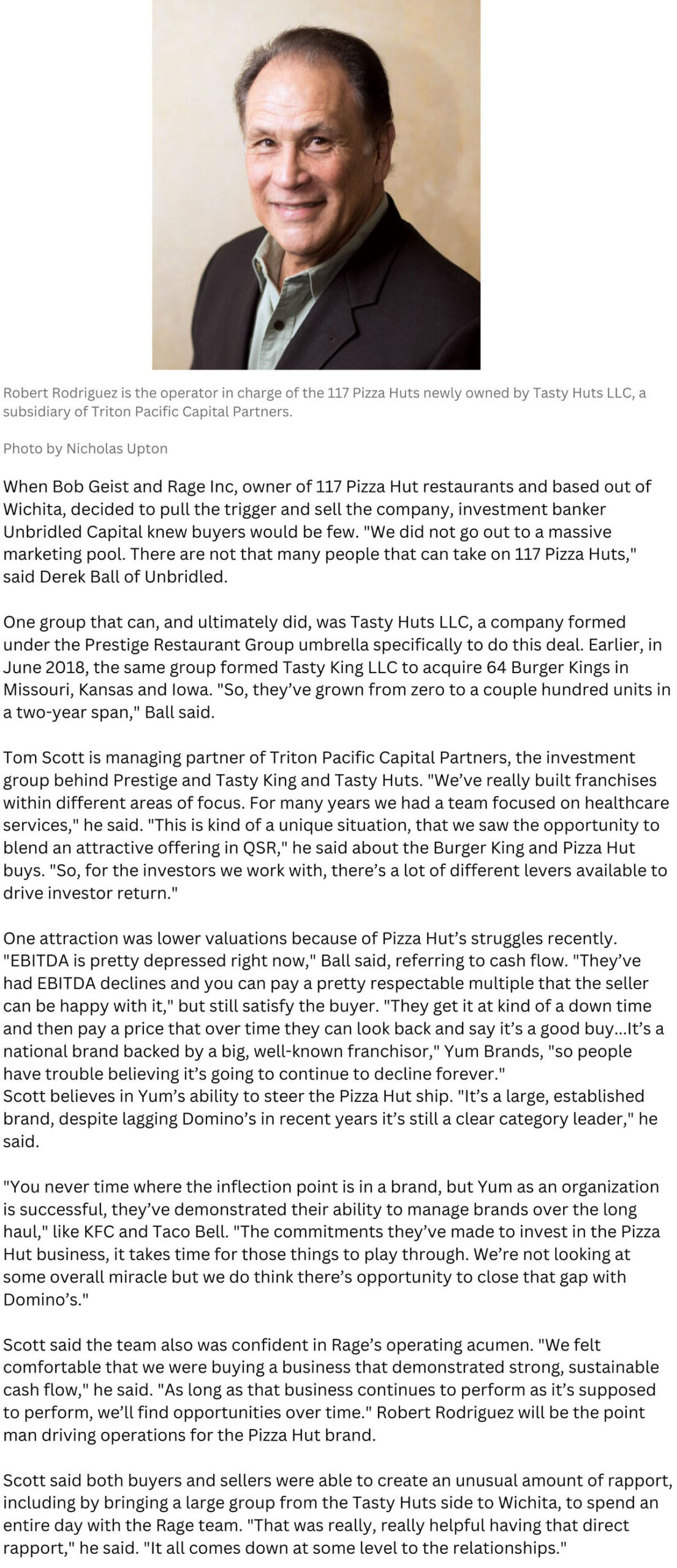 Tasty Huts bets on Pizza Hut with 117-unit Rage Inc. buy